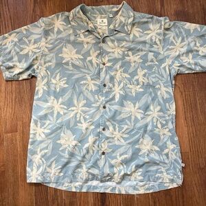 Tropical Blue Floral Men's Shirt